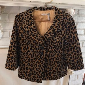 Women’s velvet leopard print jacket